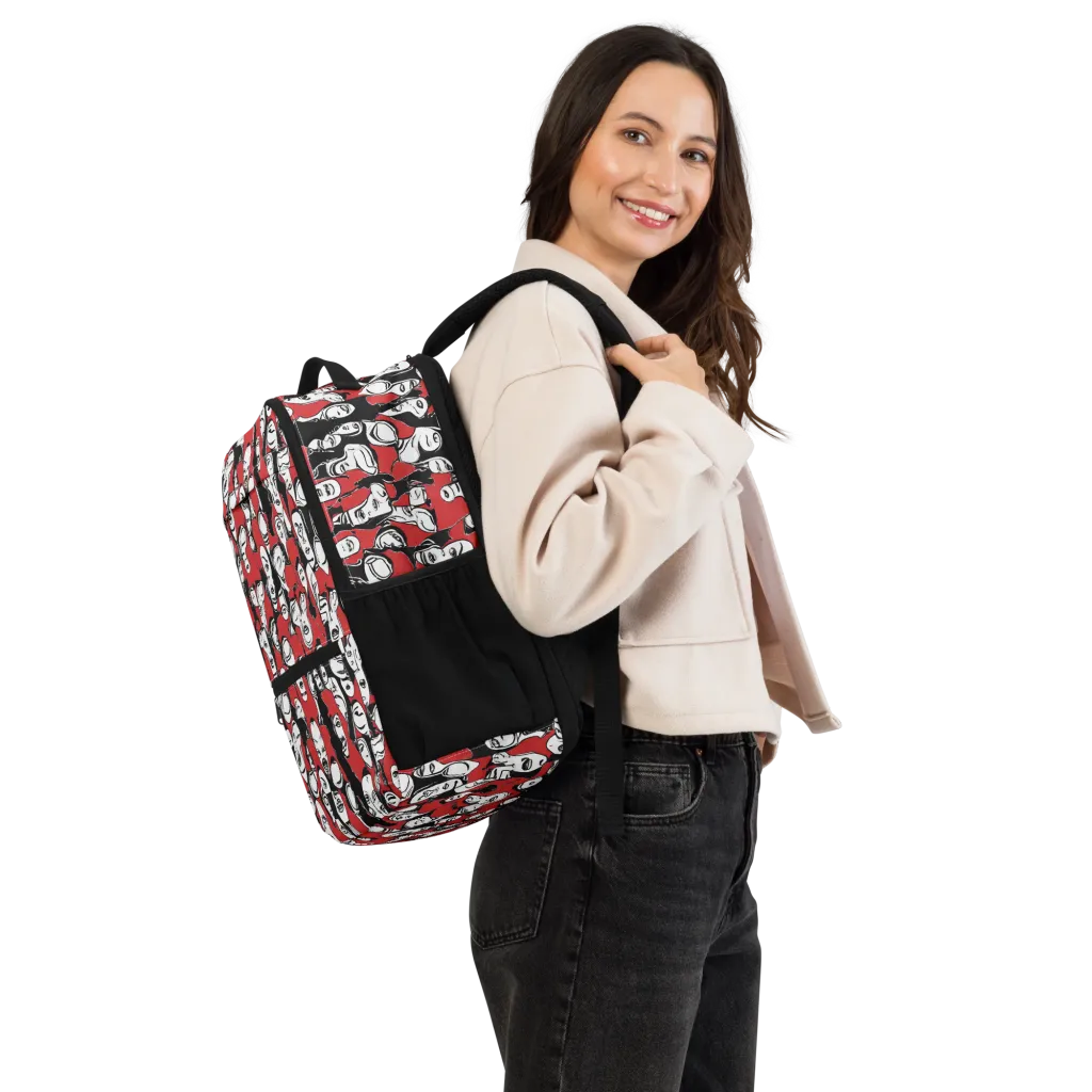 Crimson Chorus on Utility Backpack — Right