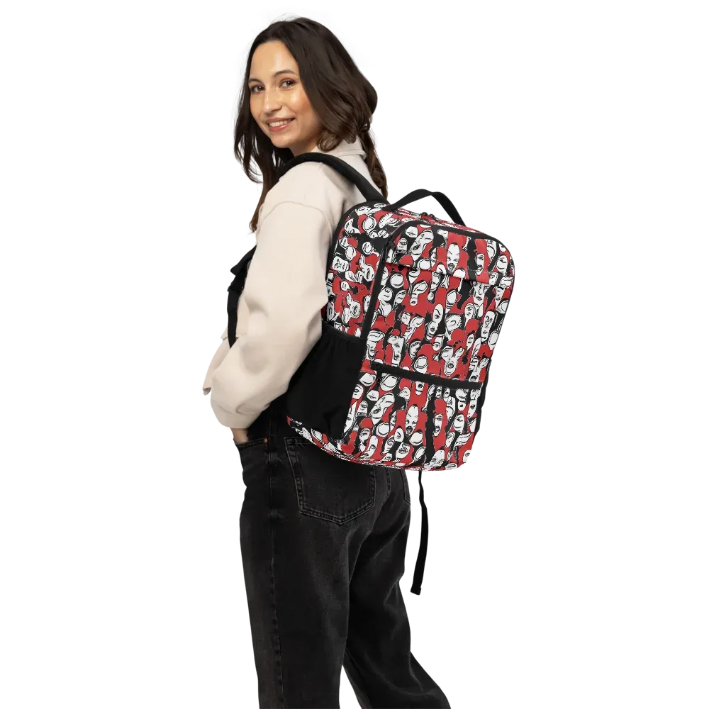 Crimson Chorus on Utility Backpack — Back