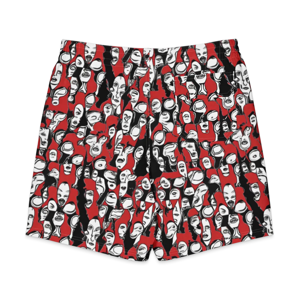 Crimson Chorus on Men's Board Shorts — Back