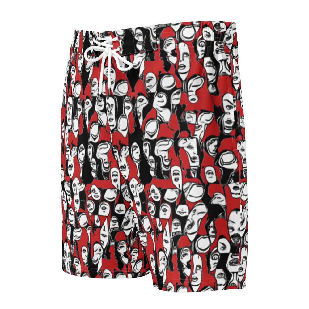 Crimson Chorus on Men's Board Shorts — Front