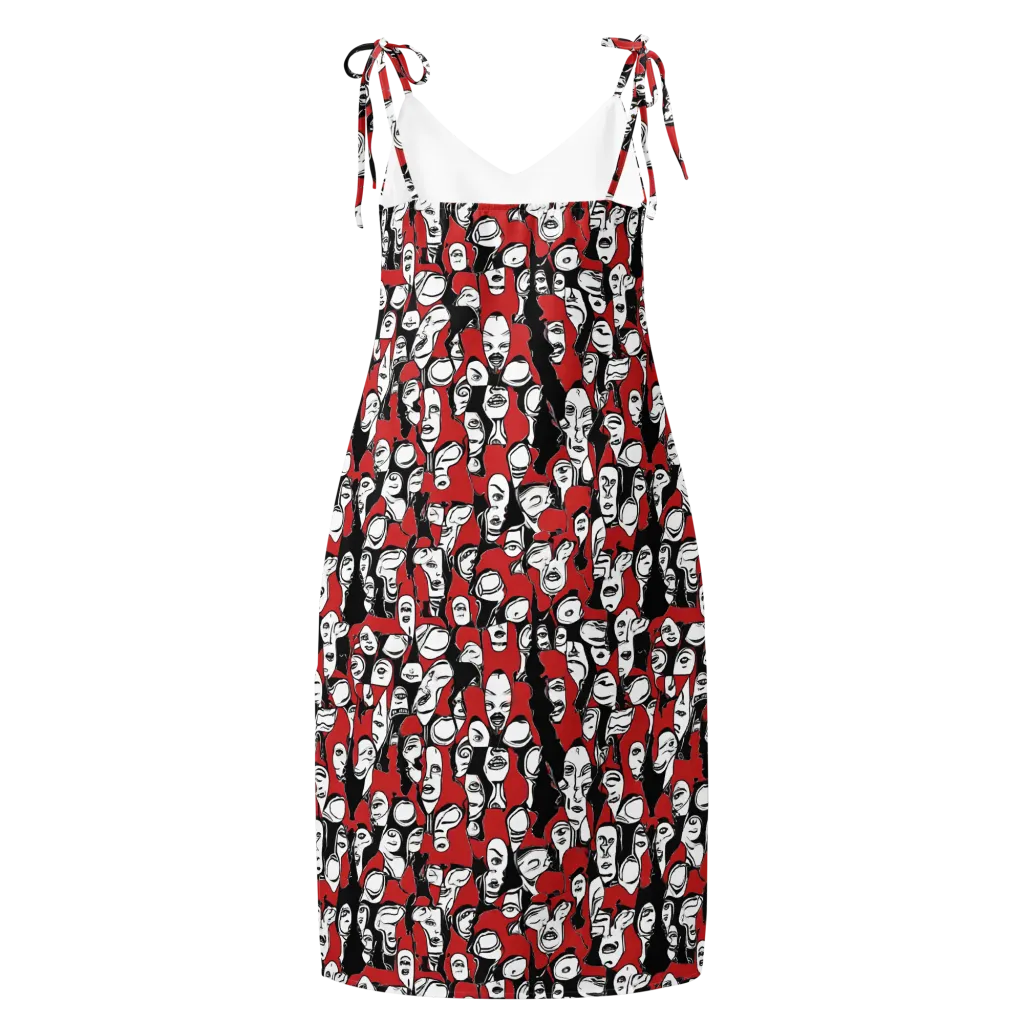 Crimson Chorus on Slip Dress — Back