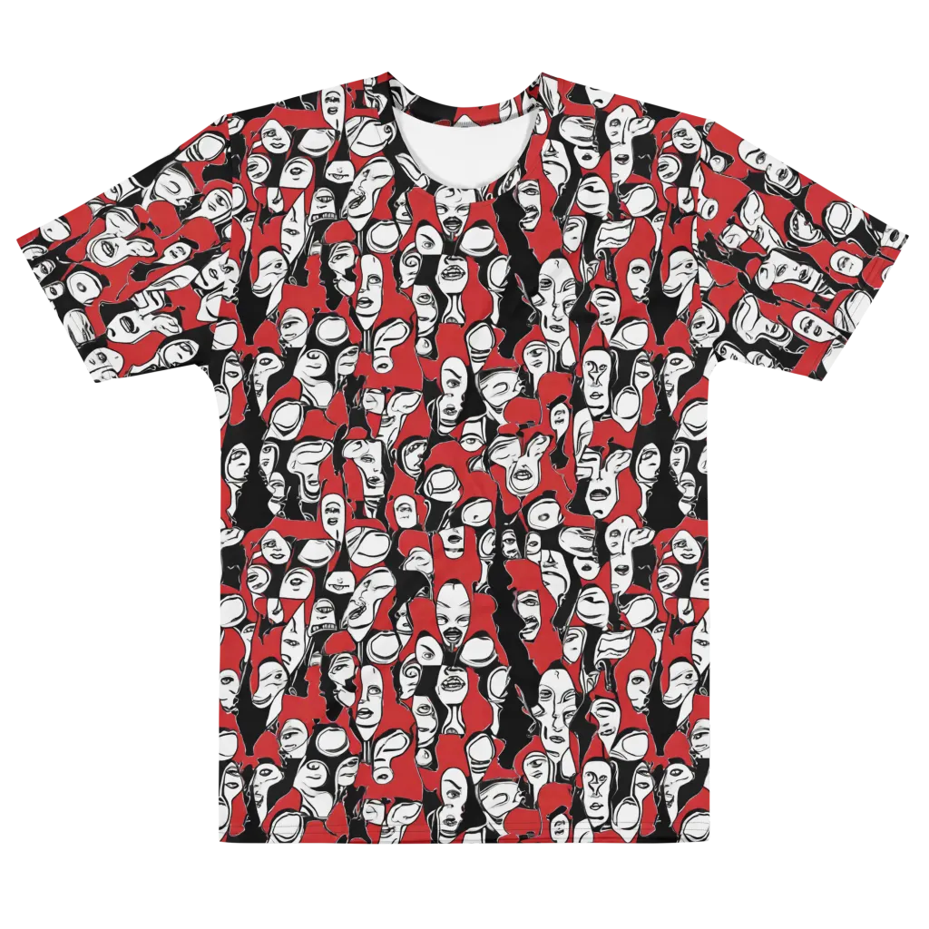 Crimson Chorus on Men's Cotton Crew Neck T-Shirt — Front