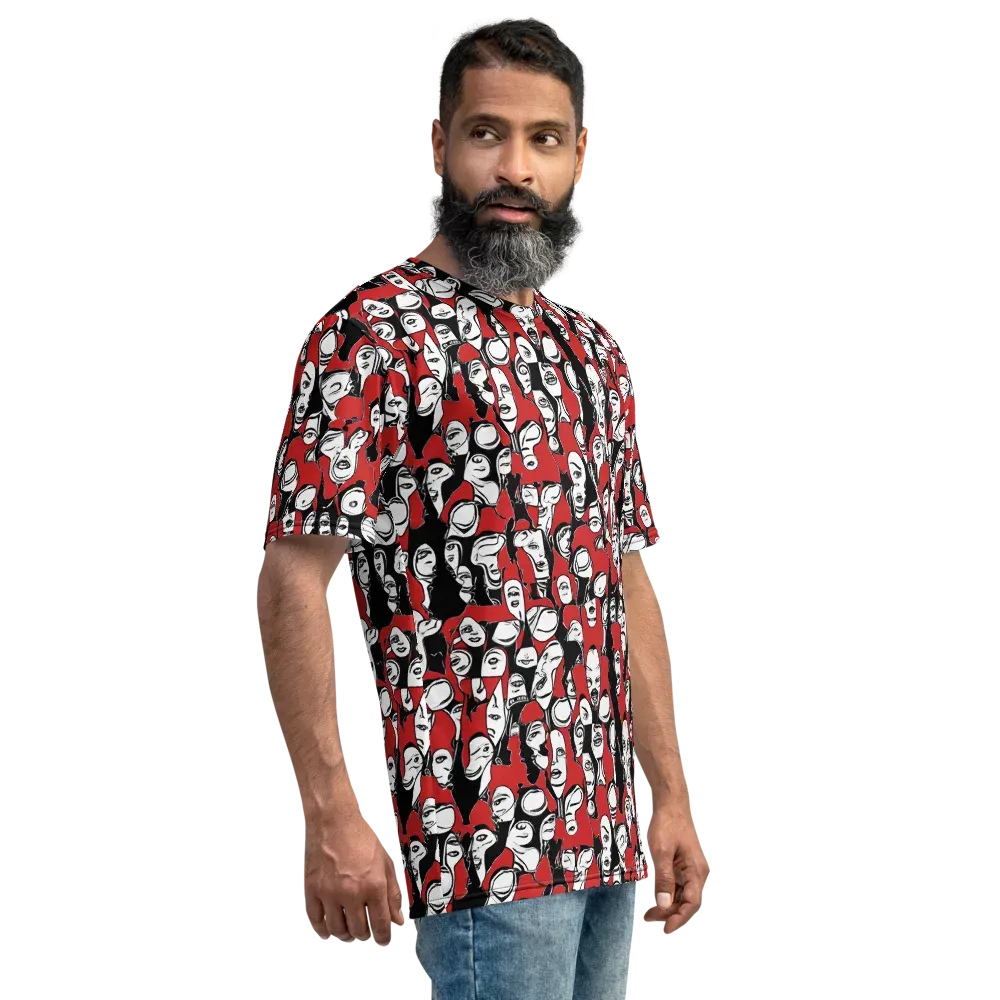 Crimson Chorus on Men's Crew Neck T-Shirt — Right