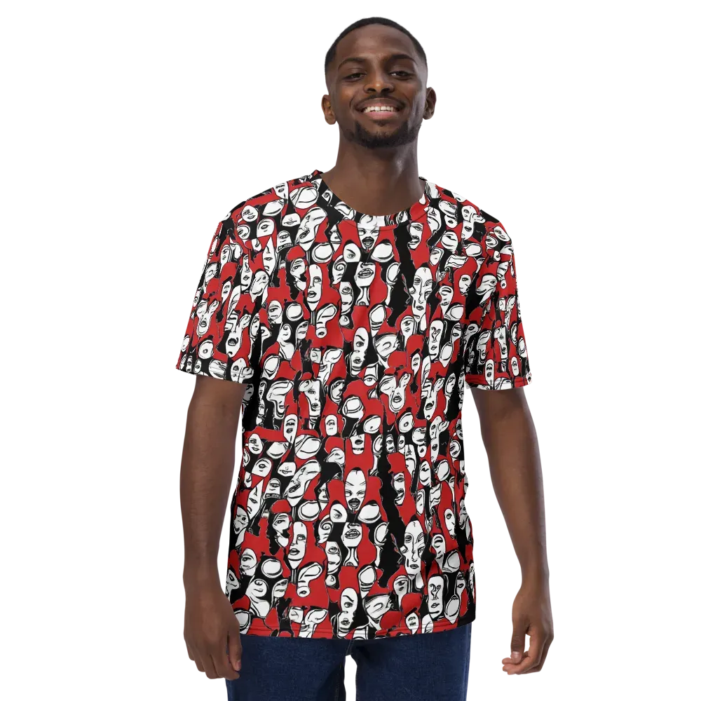 Crimson Chorus on Men's Crew Neck T-Shirt — Front