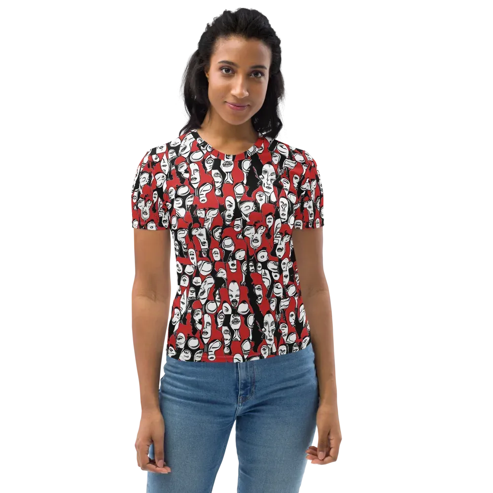 Crimson Chorus on Women's Crew Neck T-Shirt — Front