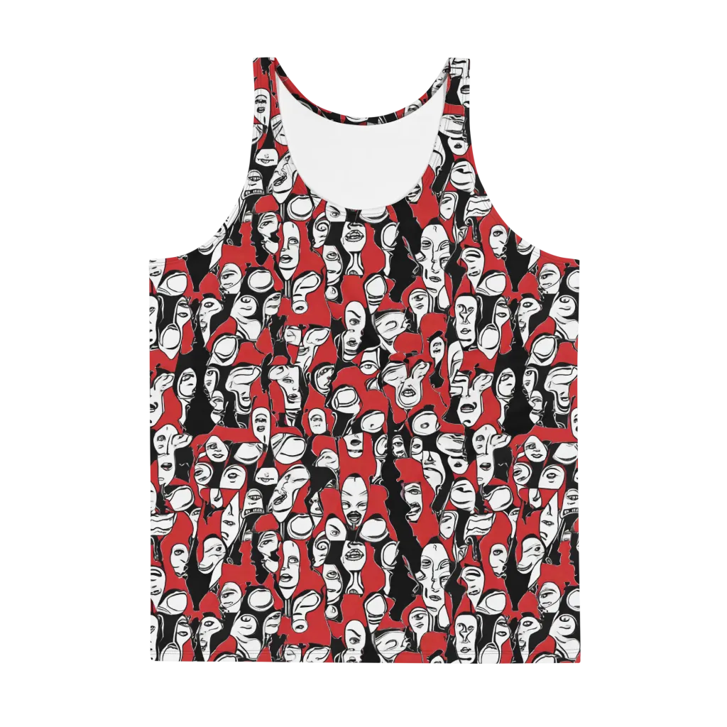 Crimson Chorus on Men's Tank Top — Front