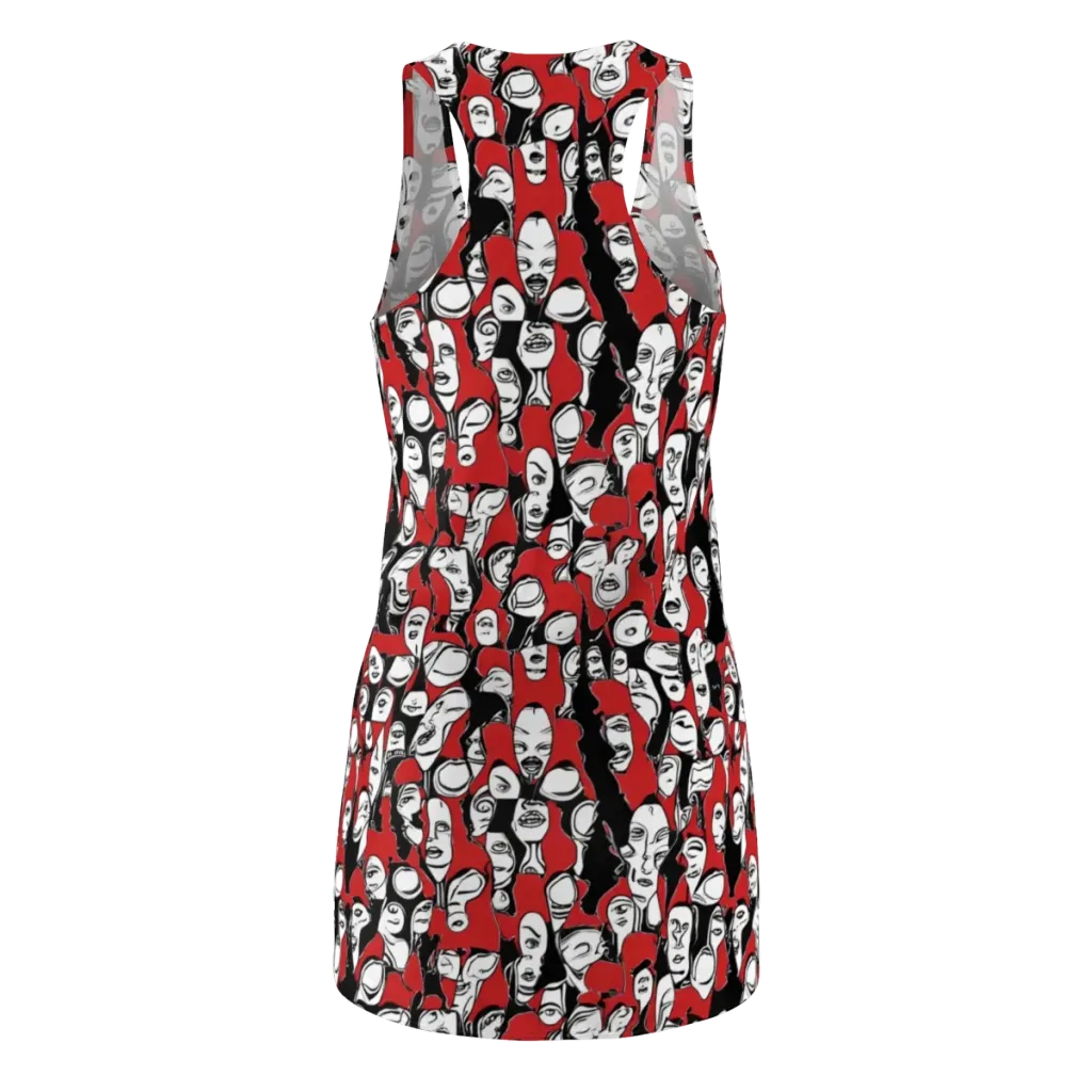 Crimson Chorus on Racerback Dress — Back
