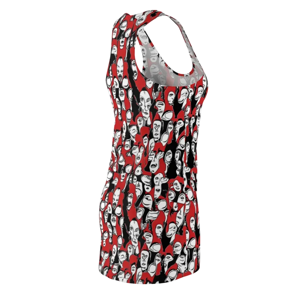 Crimson Chorus on Racerback Dress — Back Side