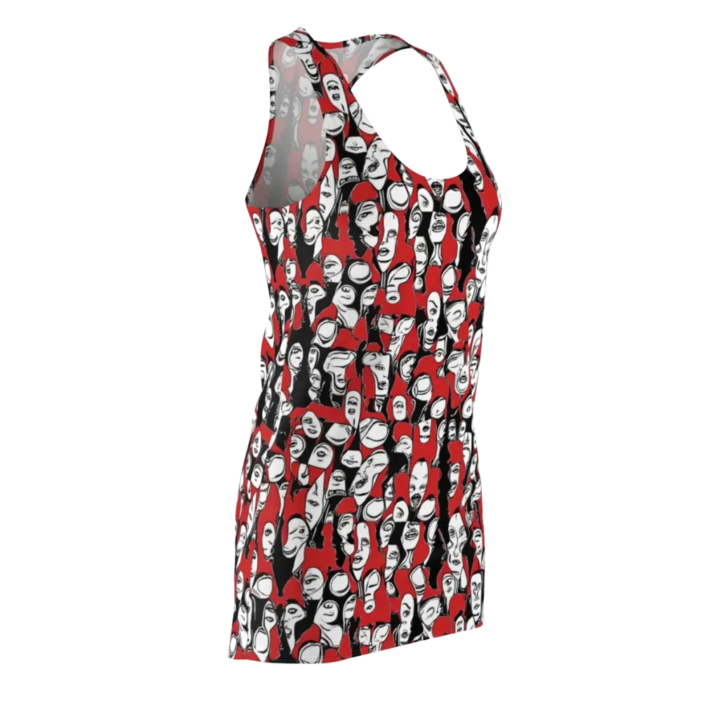 Crimson Chorus on Racerback Dress — Front Side