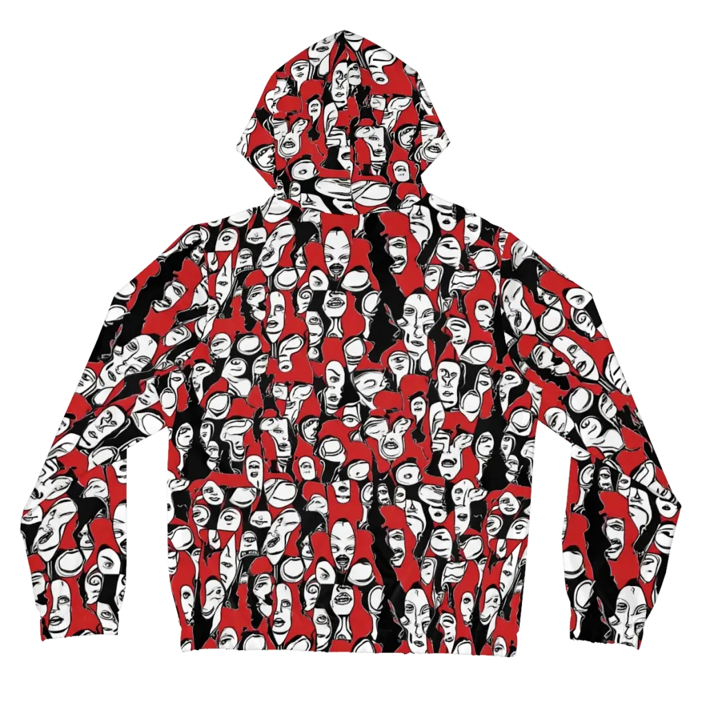 Crimson Chorus on Women's Full-Zip Hoodie — Back
