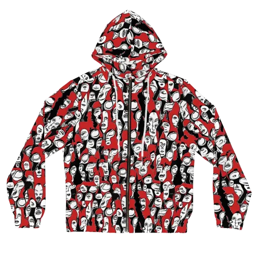 Crimson Chorus on a Women's Full-Zip Hoodie
