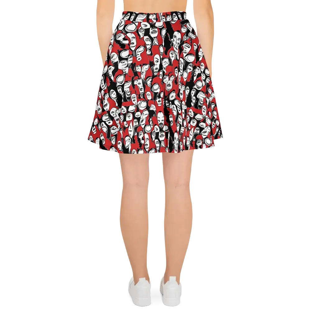 Crimson Chorus on Skater Skirt — Back