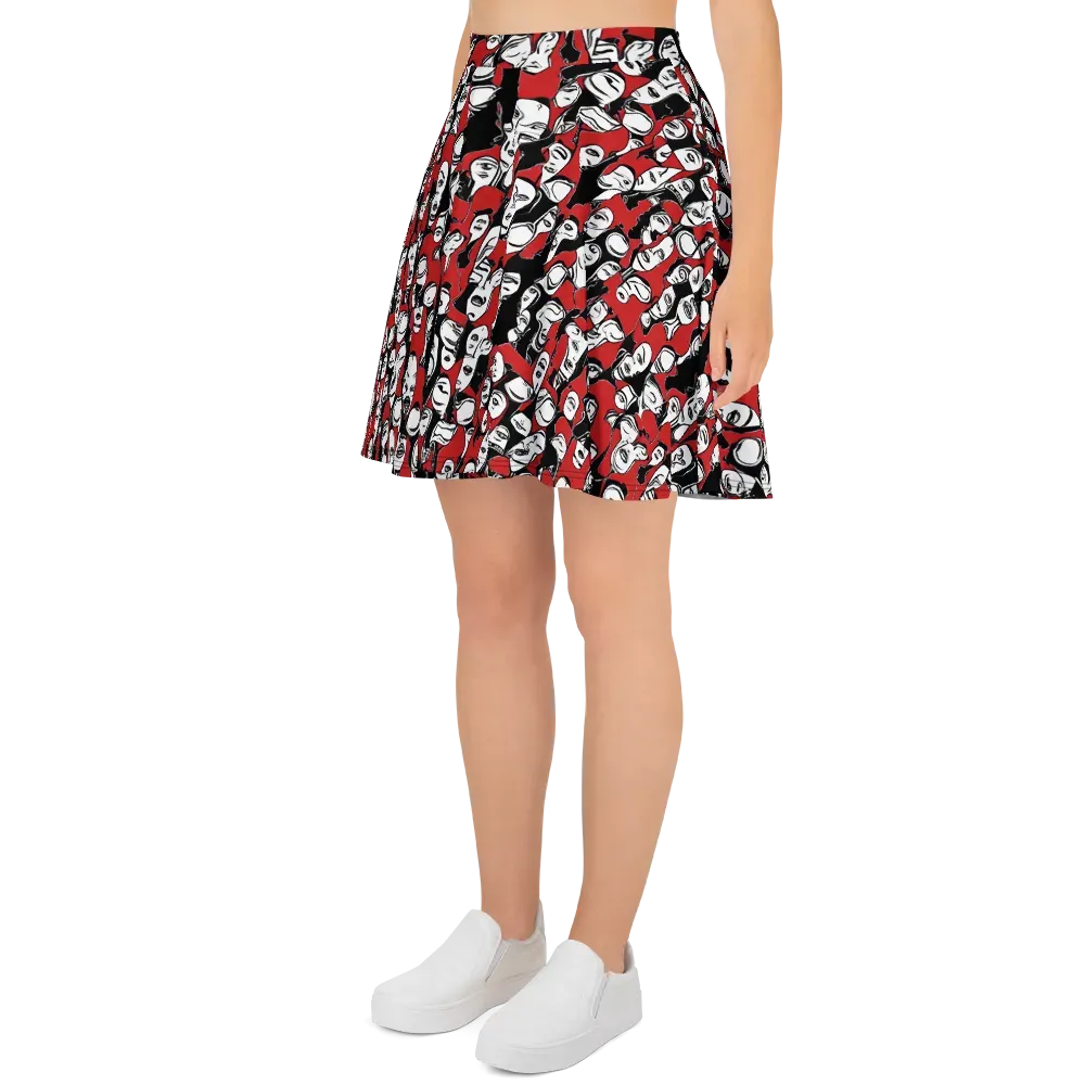 Crimson Chorus on Skater Skirt — Left
