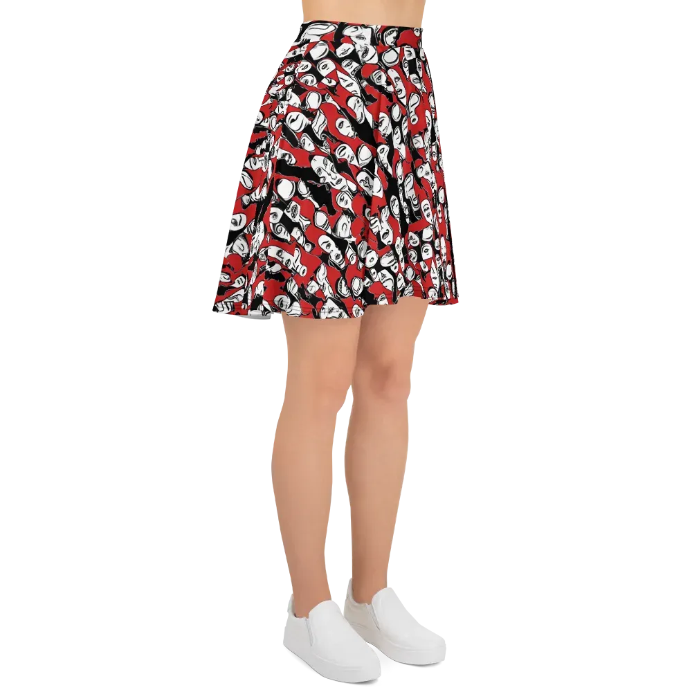 Crimson Chorus on Skater Skirt — Right