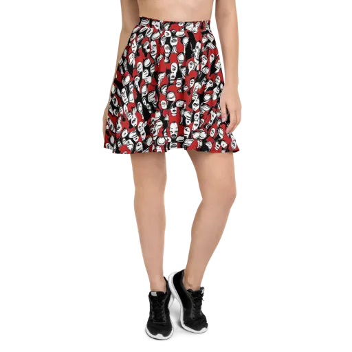 Crimson Chorus on a Skater Skirt