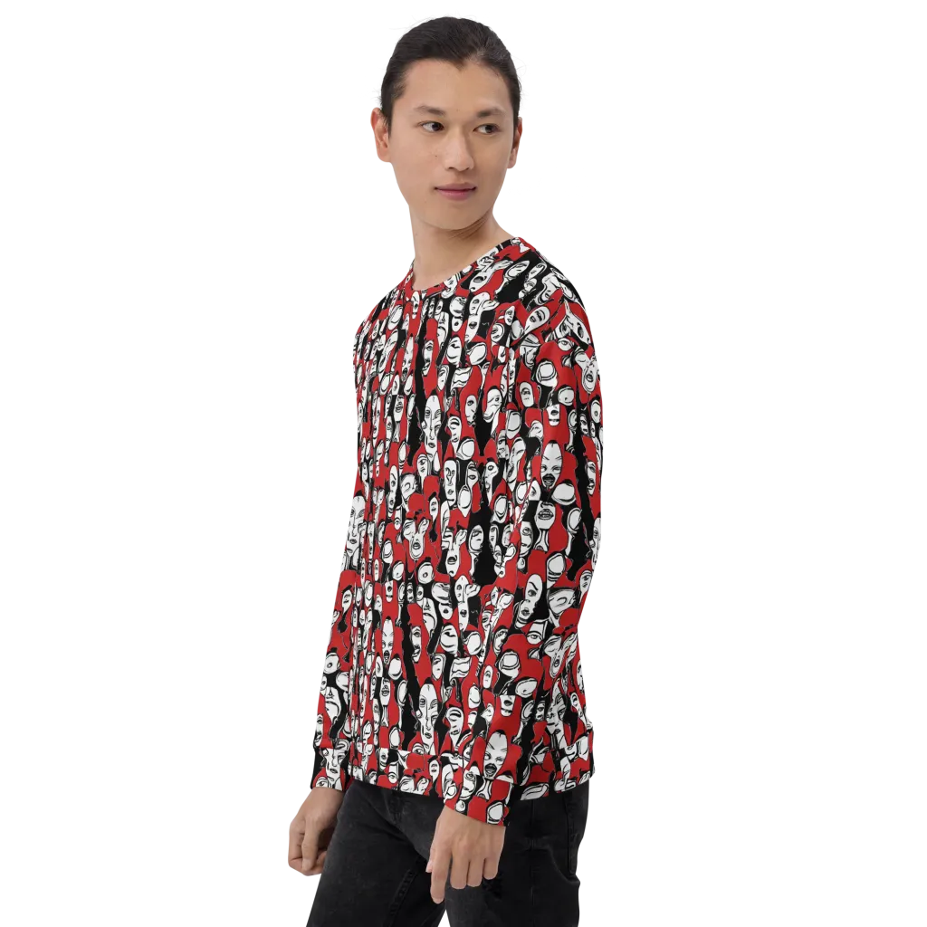 Crimson Chorus on Sweatshirt — Left Front