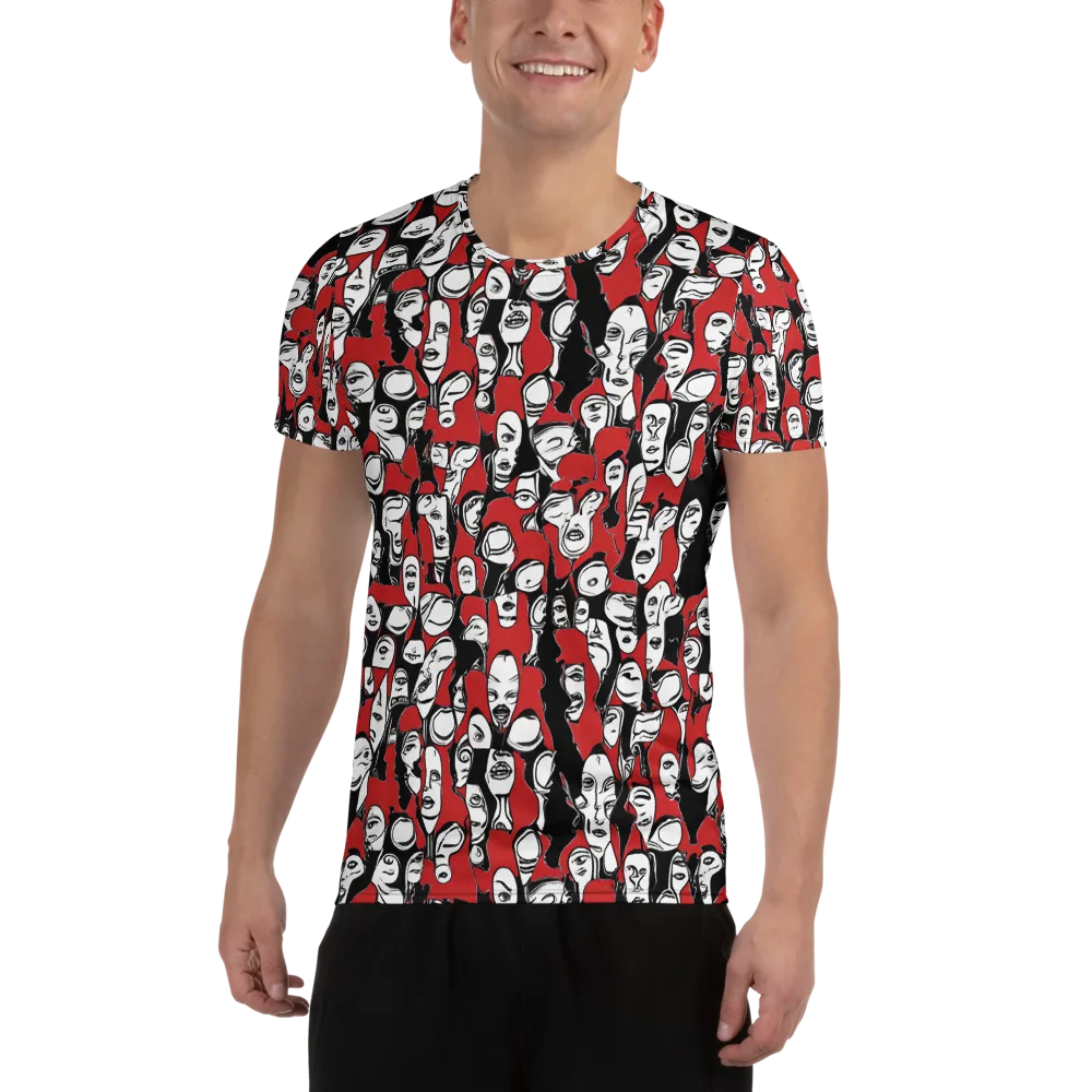 Crimson Chorus on Men's Athletic T-Shirt — Front