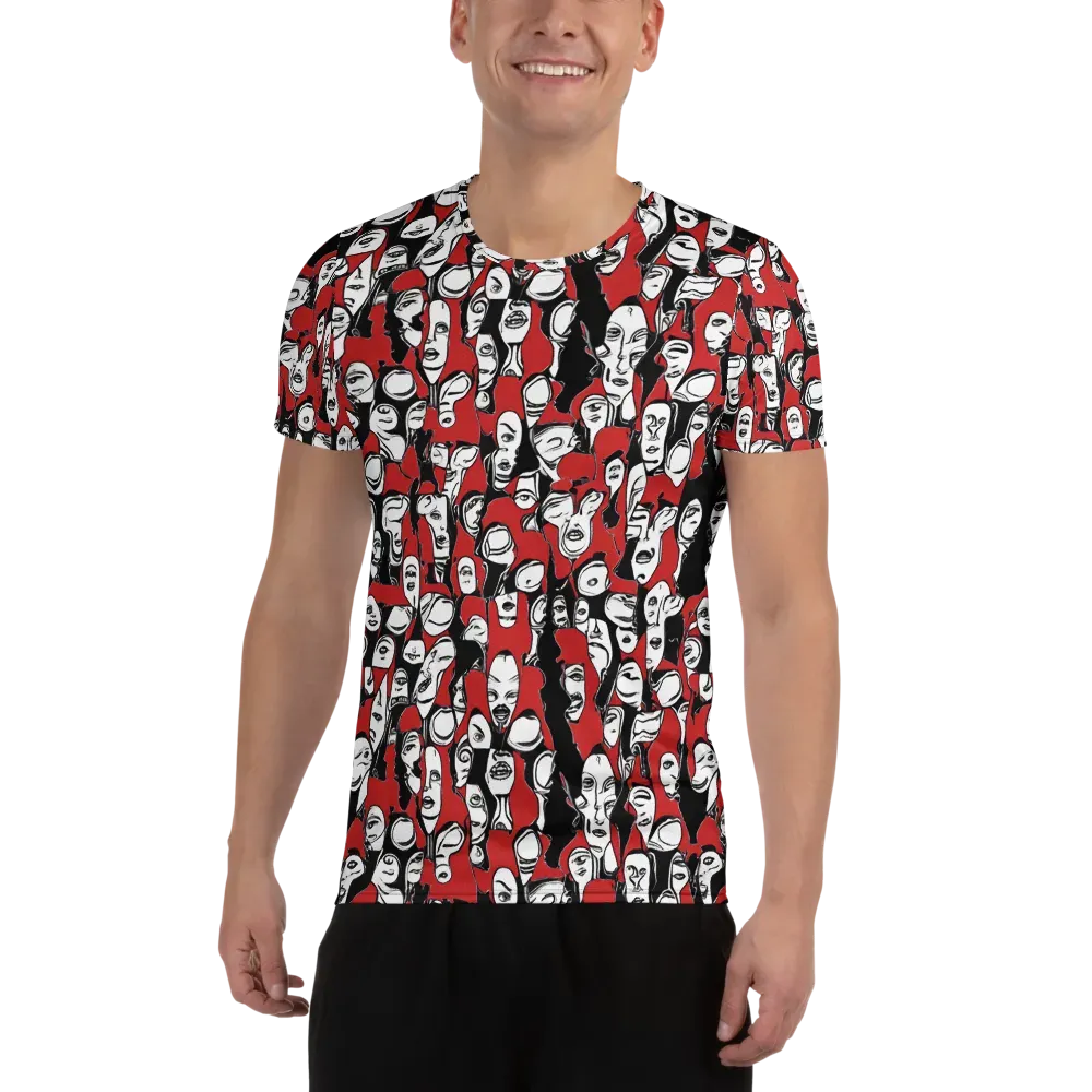 Crimson Chorus on Men's Athletic T-Shirt — Front