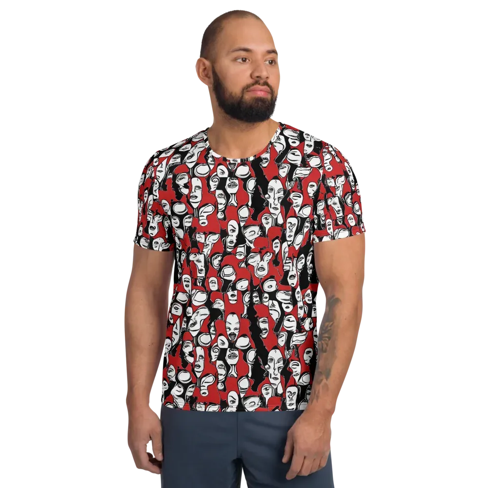 Crimson Chorus on Men's Athletic T-Shirt — Front