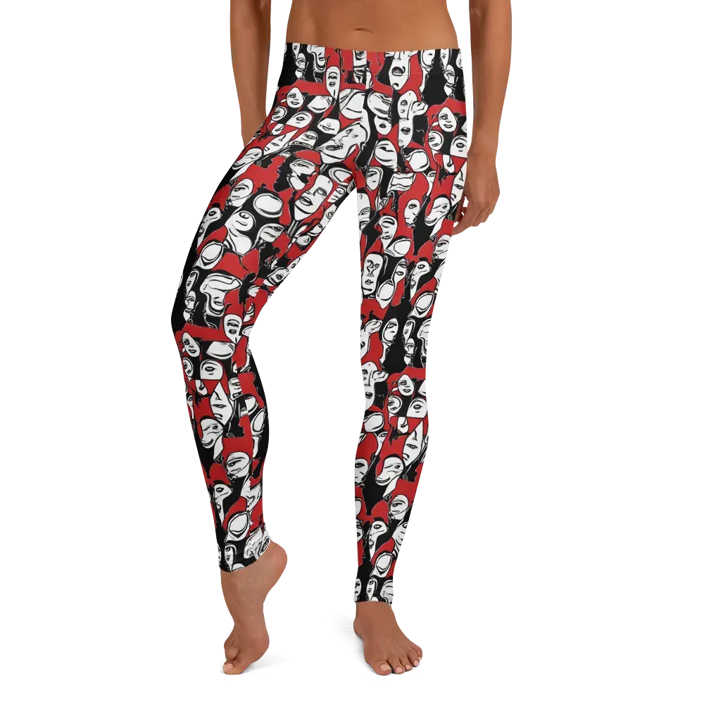 Crimson Chorus on Leggings — Front