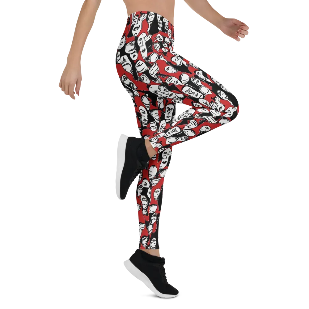 Crimson Chorus on Leggings — Right