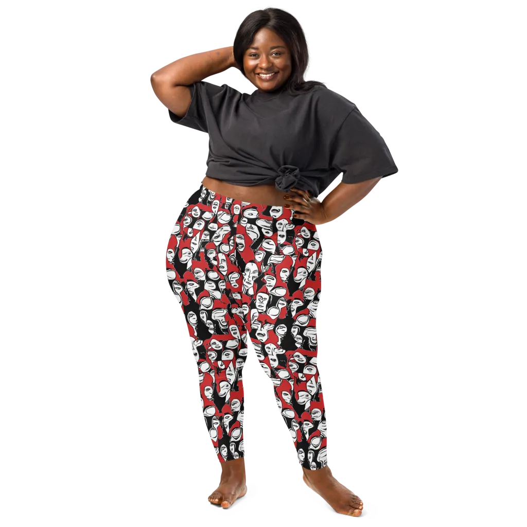 Crimson Chorus on Leggings — Front
