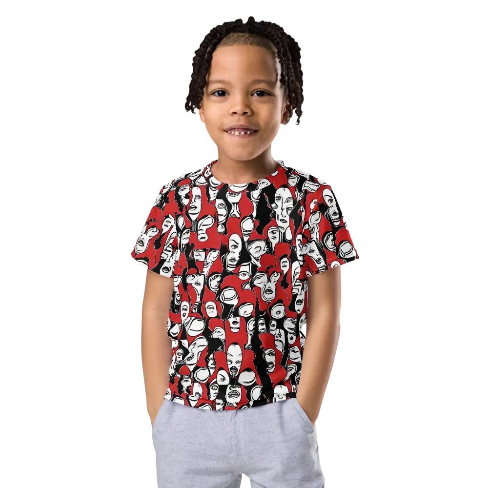 Crimson Chorus on Kids Crew Neck T-Shirt — Front