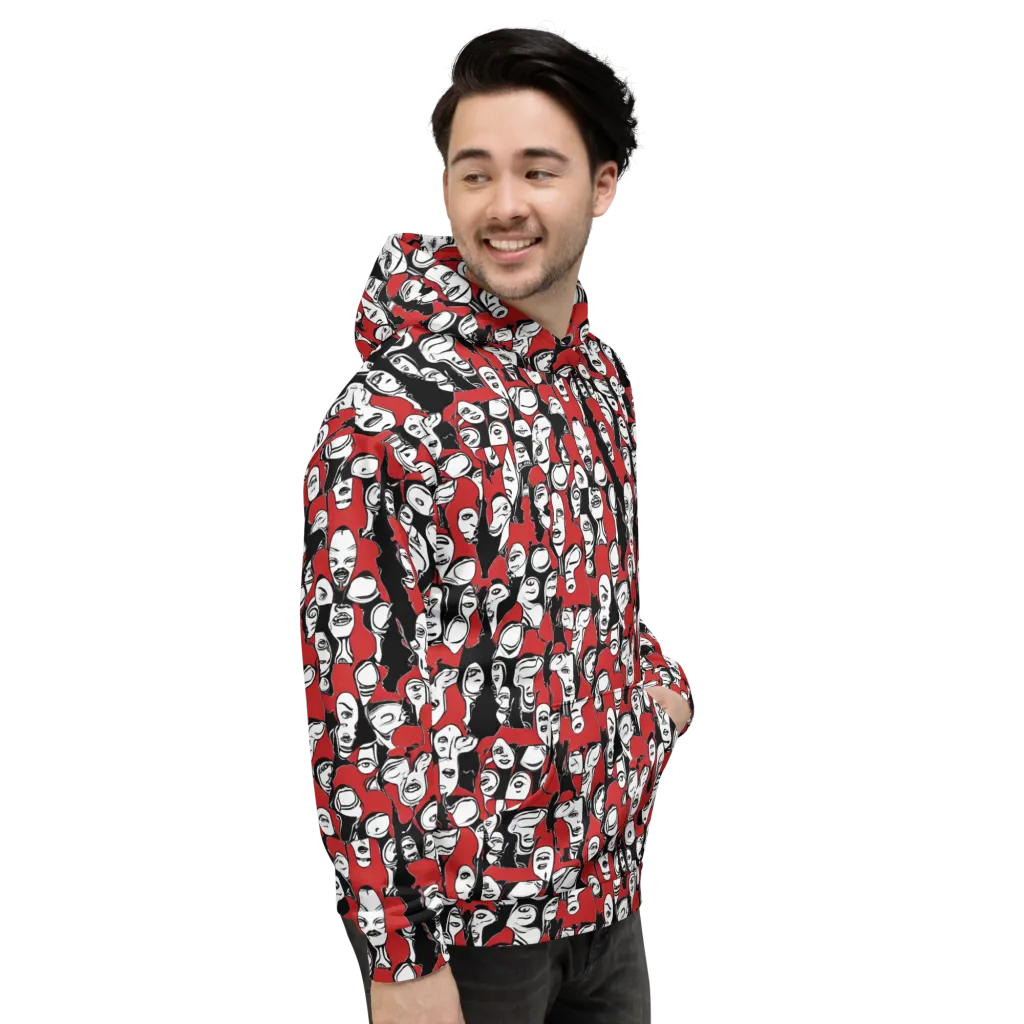 Crimson Chorus on Hoodie — Right