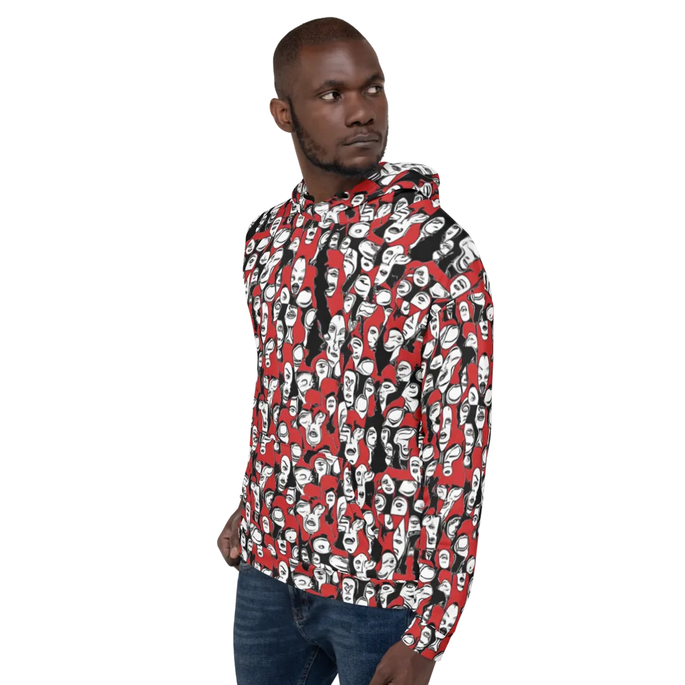 Crimson Chorus on Hoodie — Left