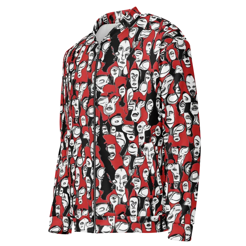 Crimson Chorus on Bomber Jacket — Left Front