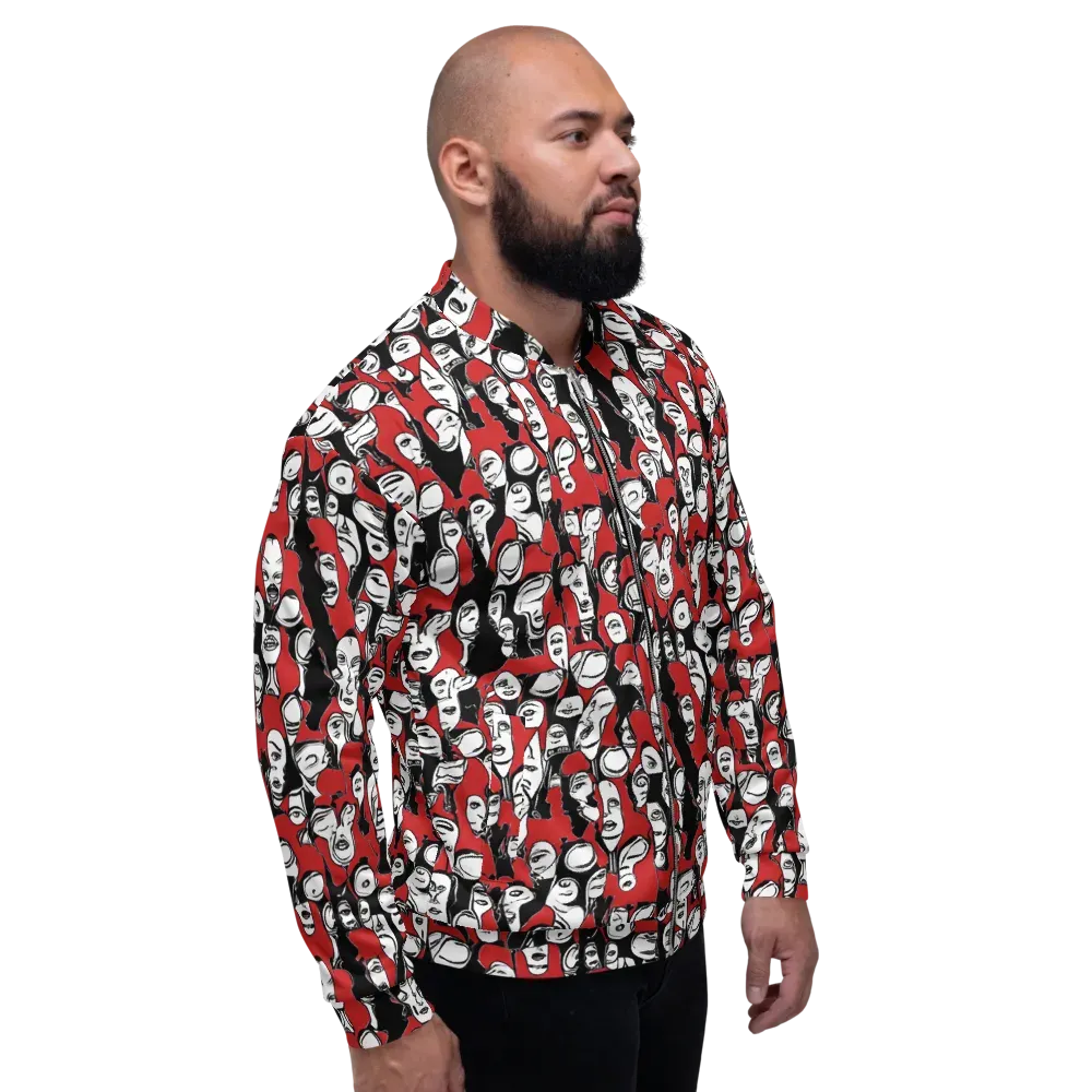 Crimson Chorus on Bomber Jacket — Right