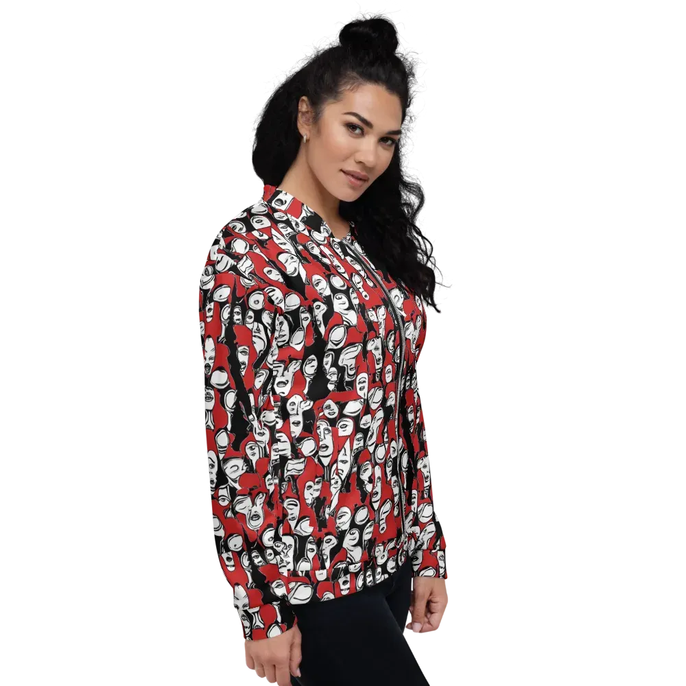Crimson Chorus on Bomber Jacket — Right