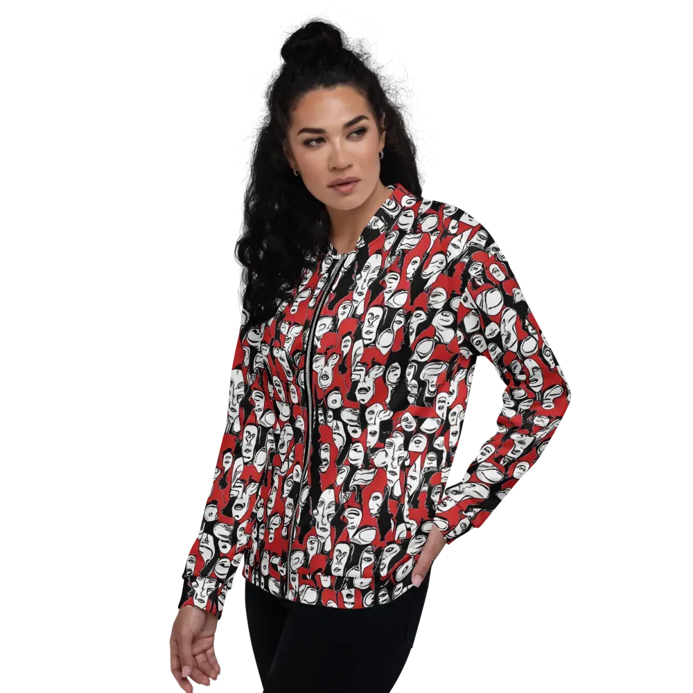 Crimson Chorus on Bomber Jacket — Left