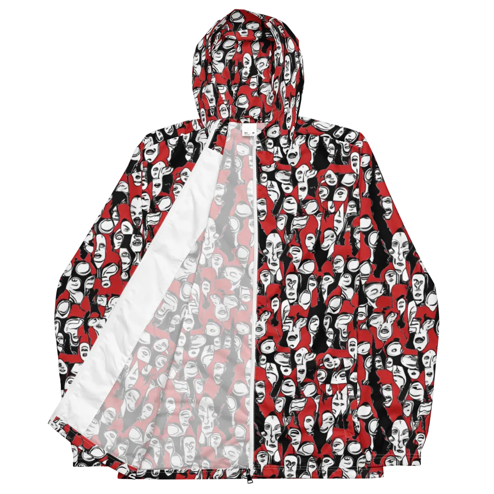 Crimson Chorus on Men's Windbreaker — Front