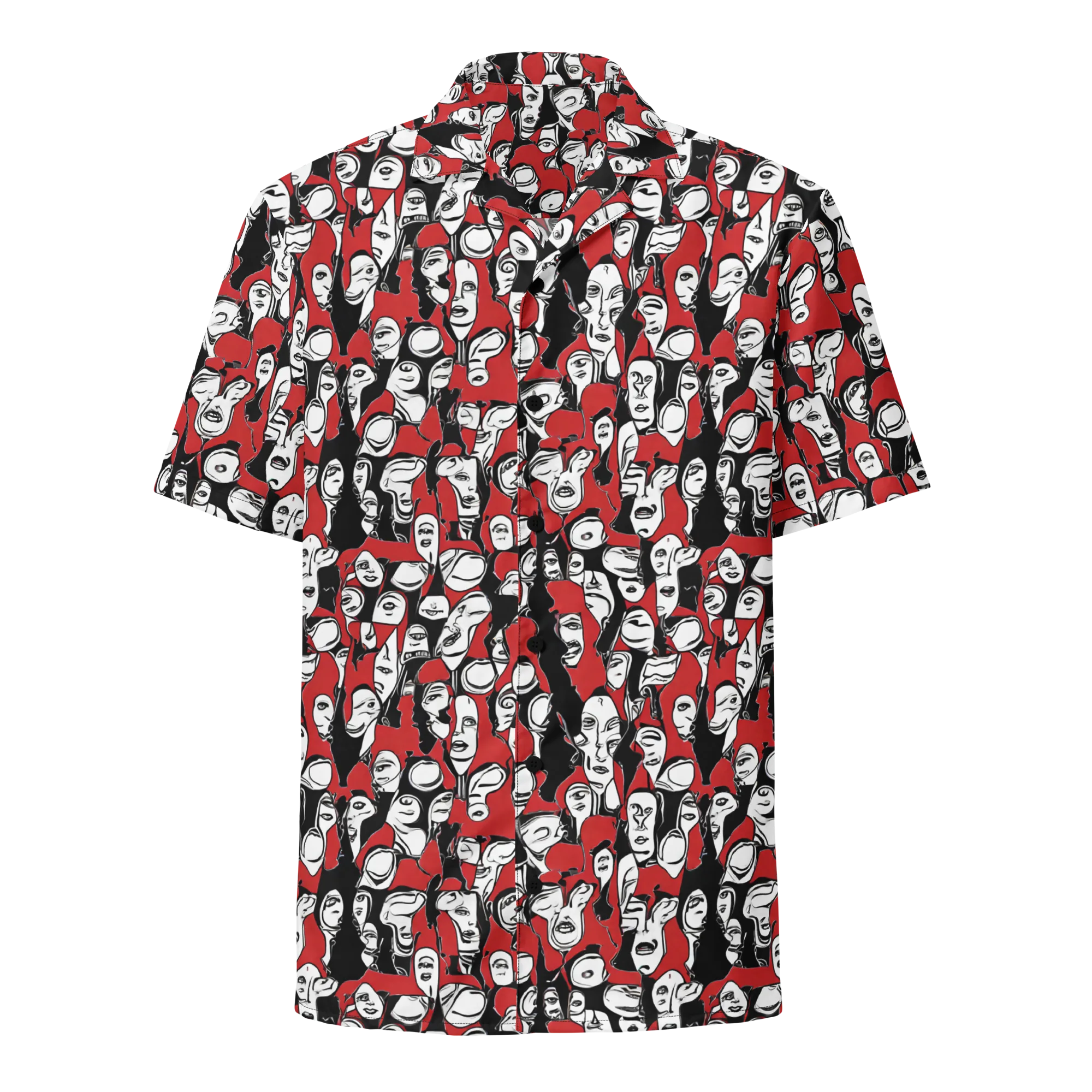 Crimson Chorus on Button Shirt — Front