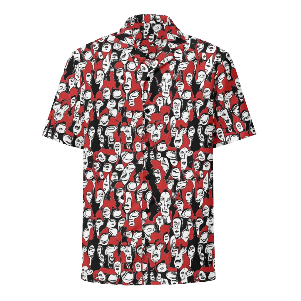 Crimson Chorus on Button Shirt — Front