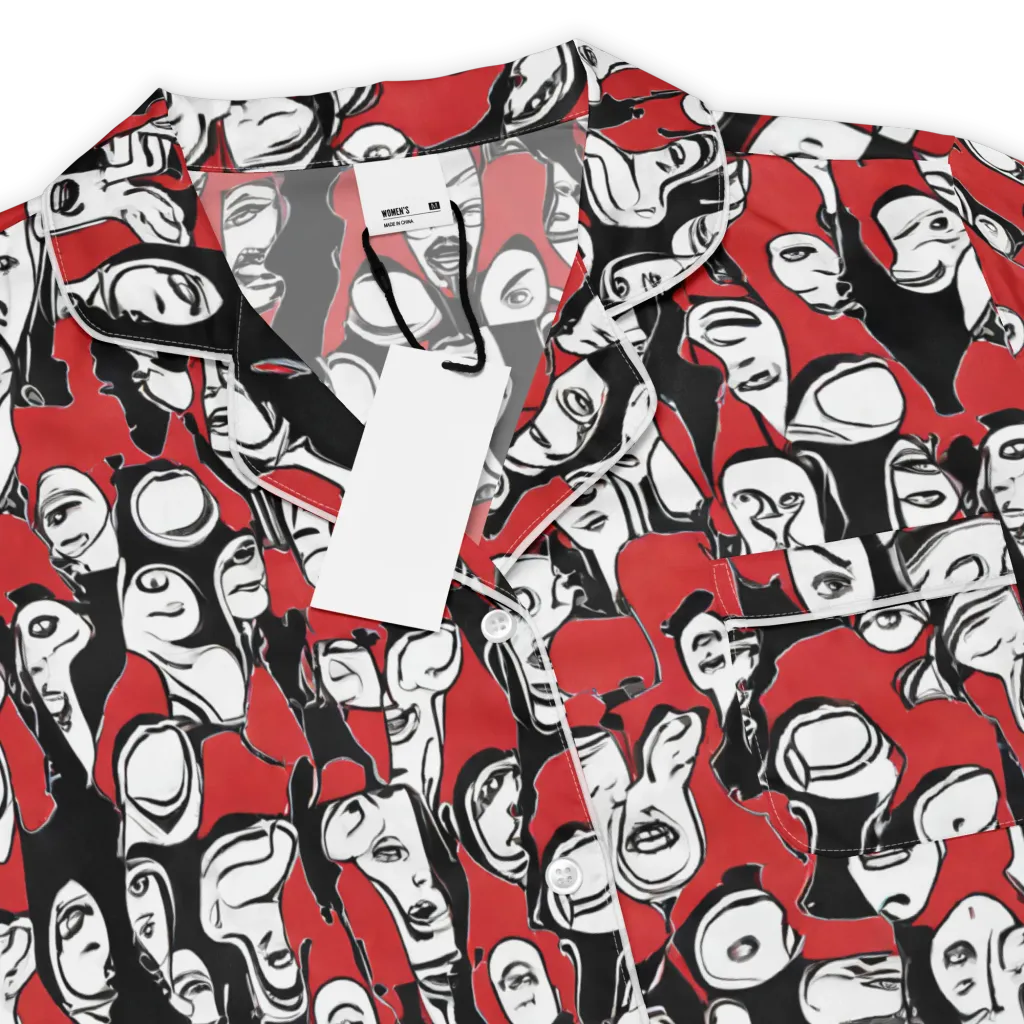 Crimson Chorus on Women's Short Sleeve Pajama Top — Product details