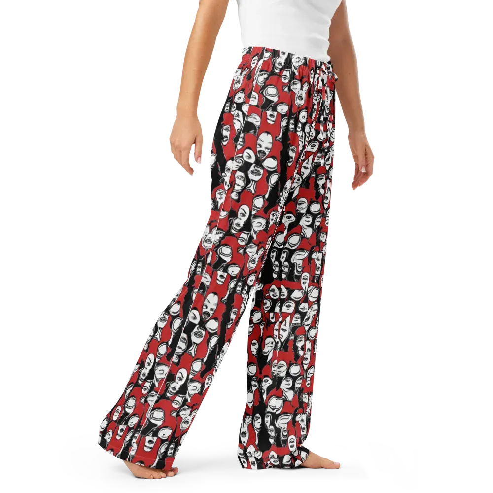 Crimson Chorus on Women's Pajama Pants — Right Front