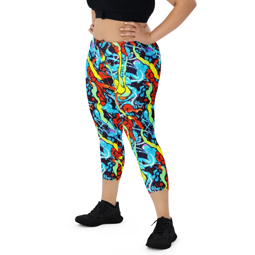 Electric Molten on Capri Leggings — Front