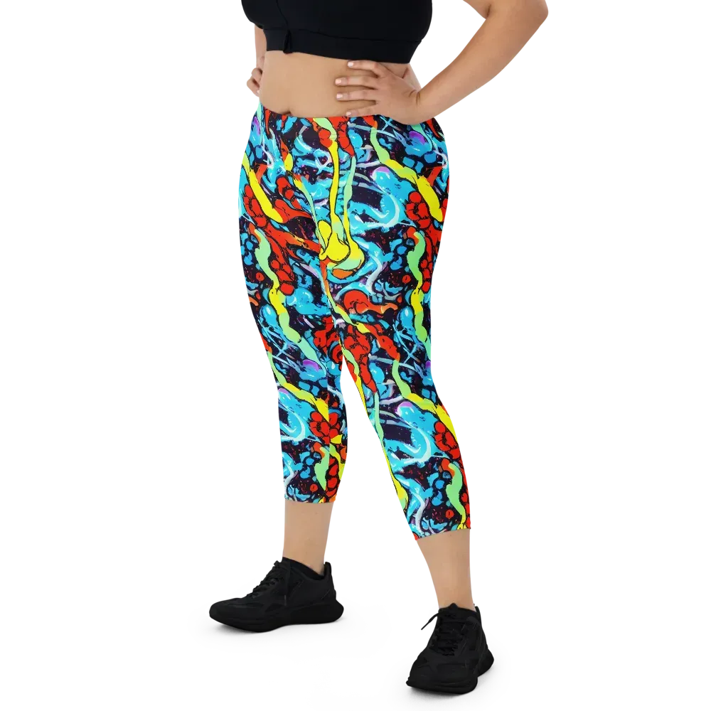 Electric Molten on Capri Leggings — Front