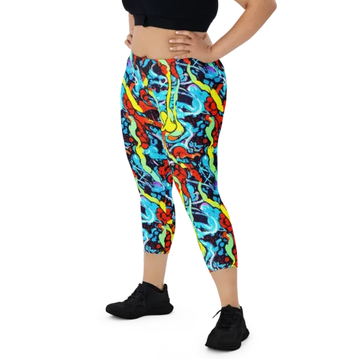 Electric Molten on a Capri Leggings