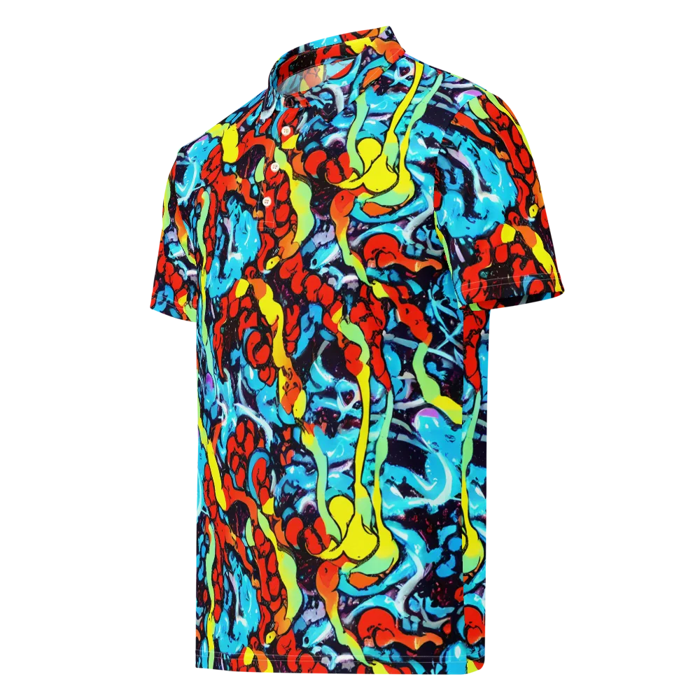 Electric Molten on Men's Slim Fit Polo Shirt — Left Front