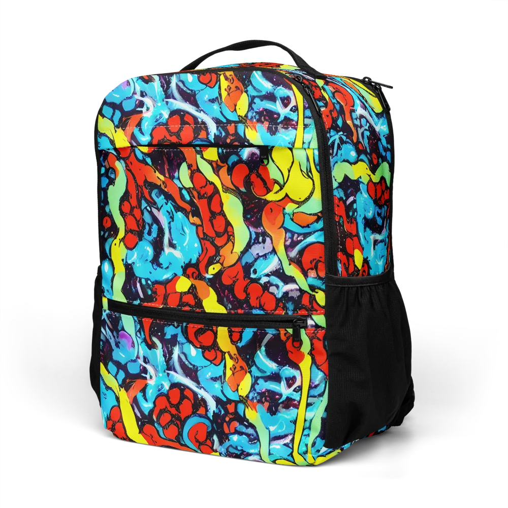 Electric Molten on Utility Backpack — Left Front