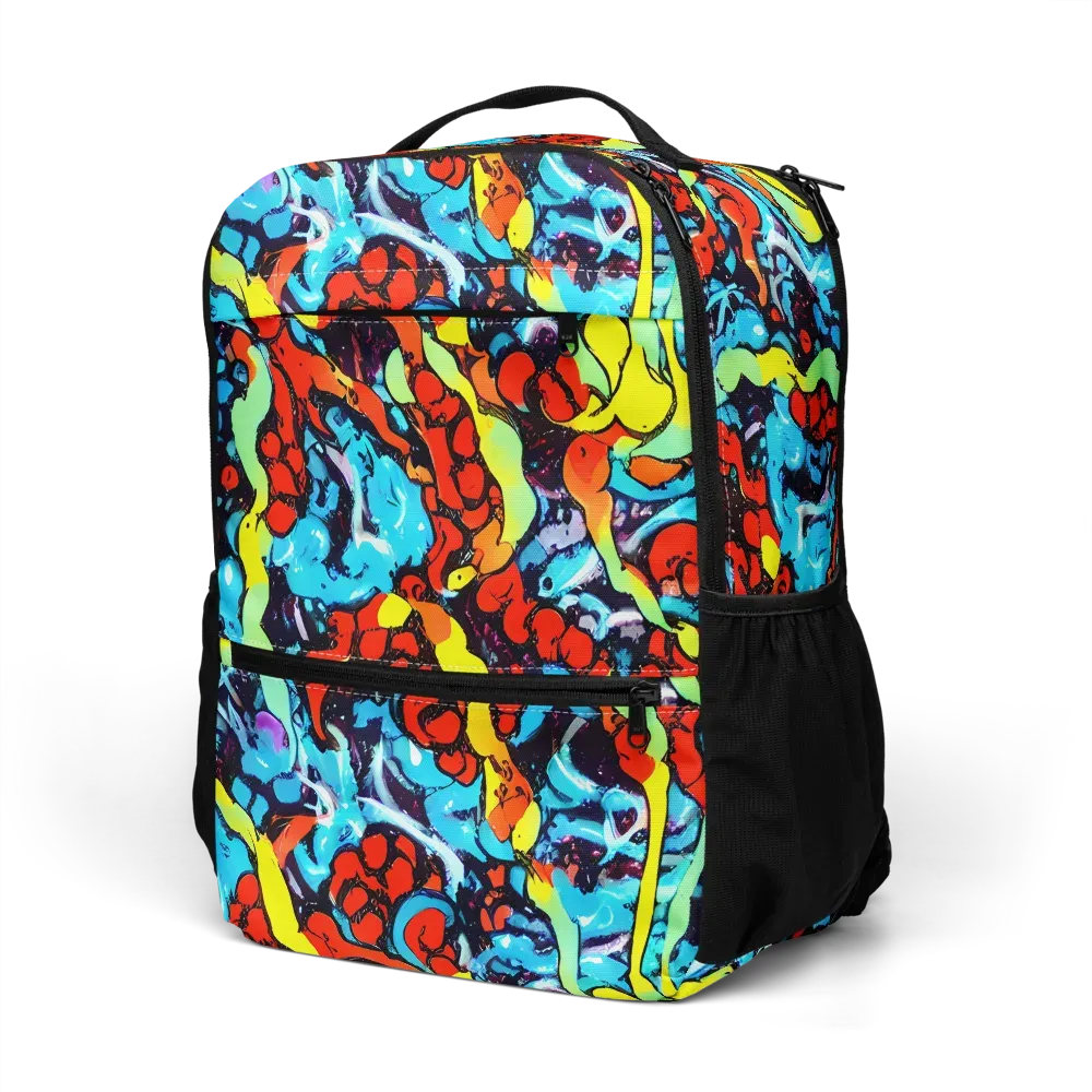 Electric Molten on Utility Backpack — Left Front