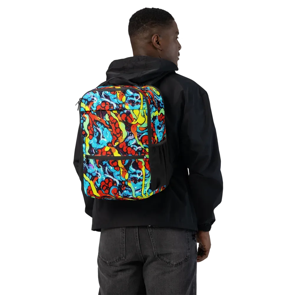 Electric Molten on Utility Backpack — Back