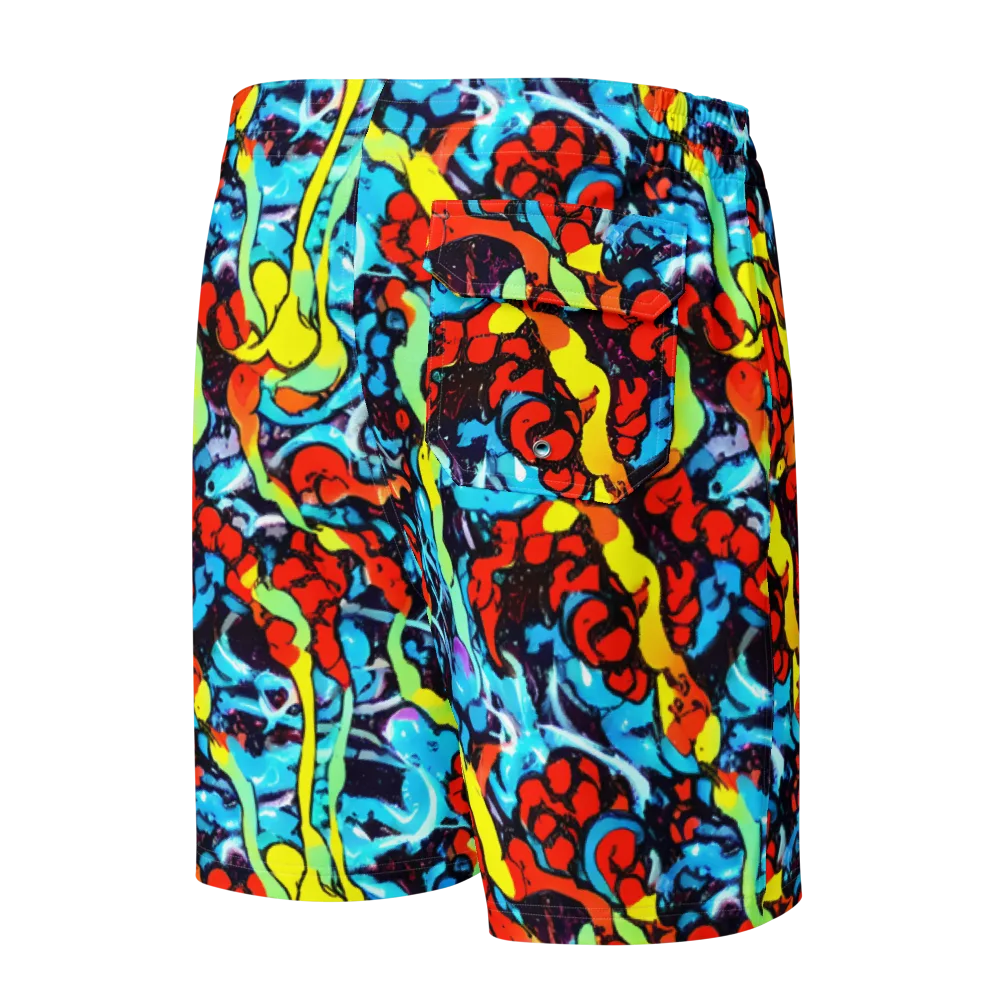 Electric Molten on Men's Board Shorts — Back