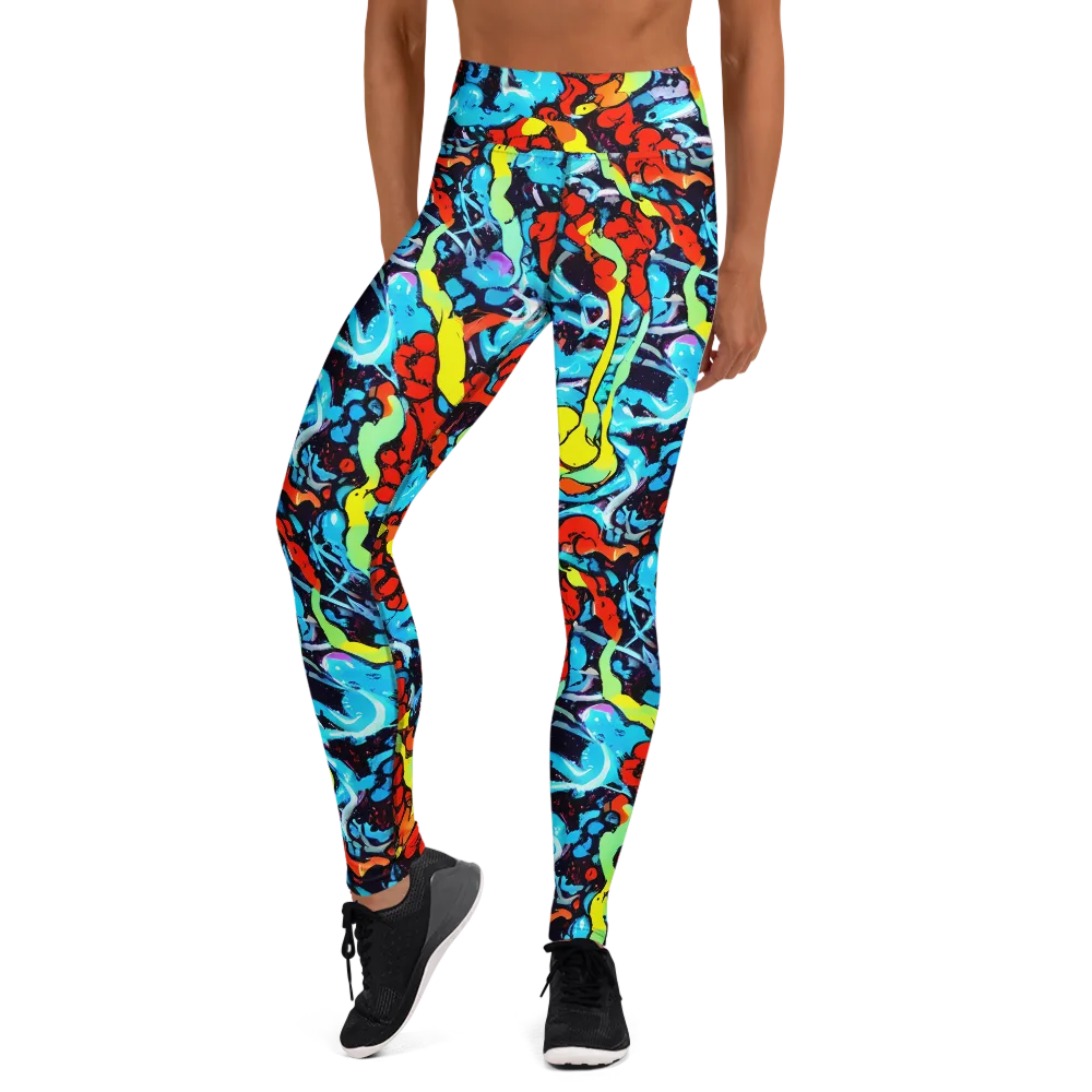 Electric Molten on Yoga Leggings — Front