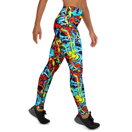 Electric Molten on a Yoga Leggings
