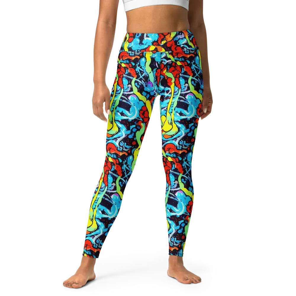 Electric Molten on Yoga Leggings — Front