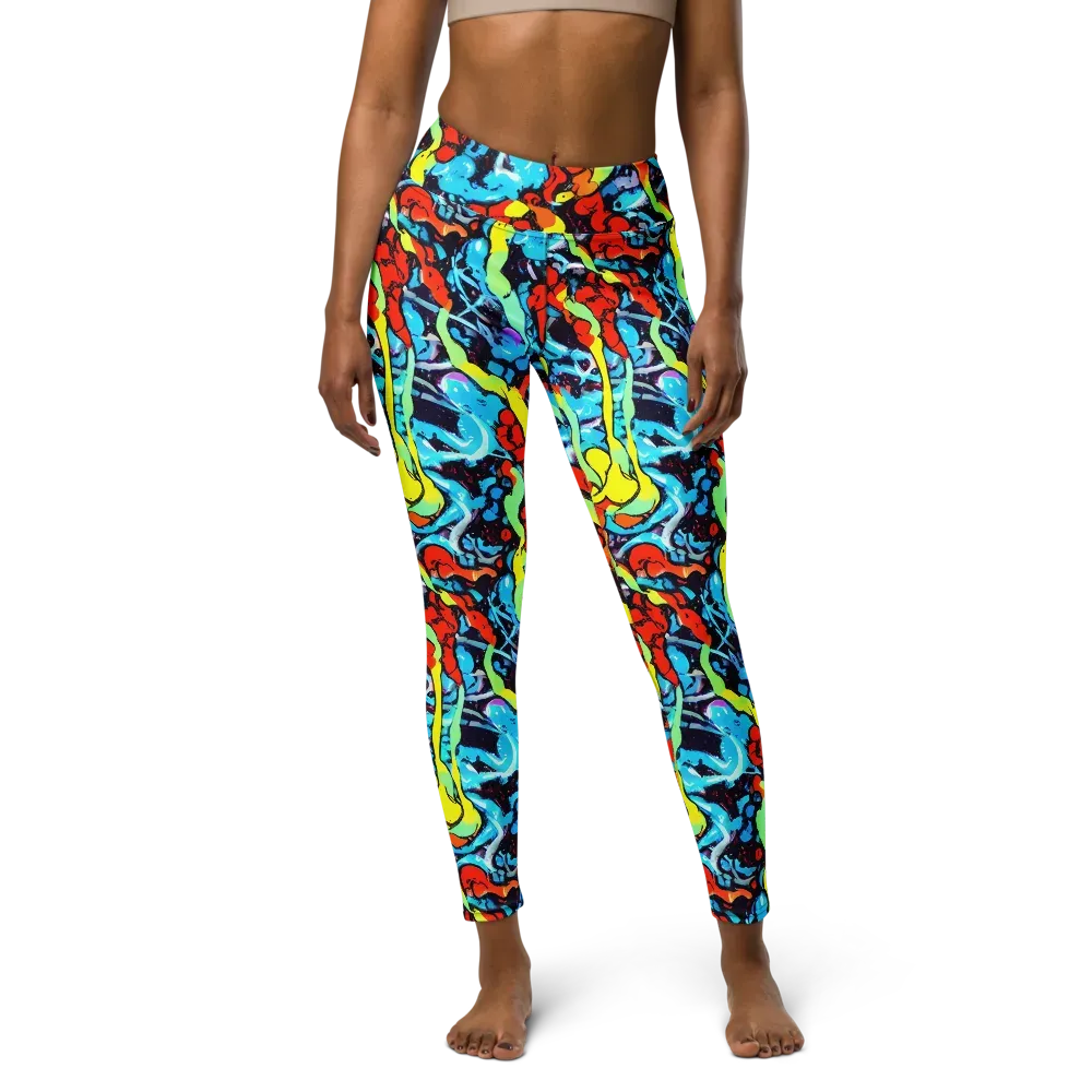Electric Molten on Yoga Leggings — Front
